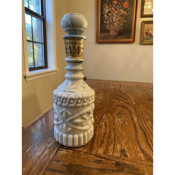 Vintage Jim Beam Ceramic Decanter Bonded Beam 100 Proof 4/5 Quart - Picture 1 of 12